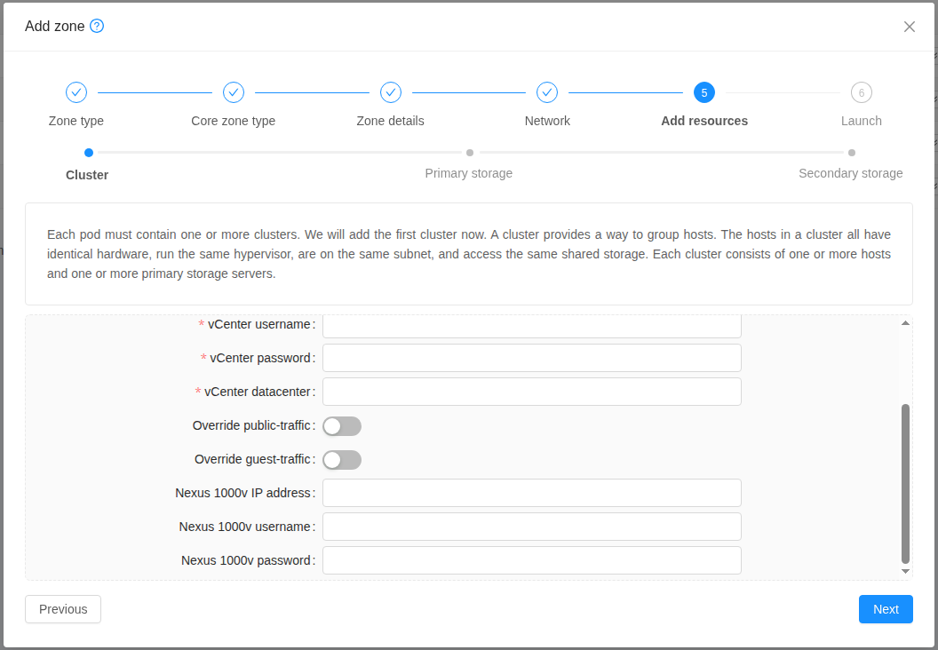 vmwarenexusaddcluster.png: vmware nexus add cluster